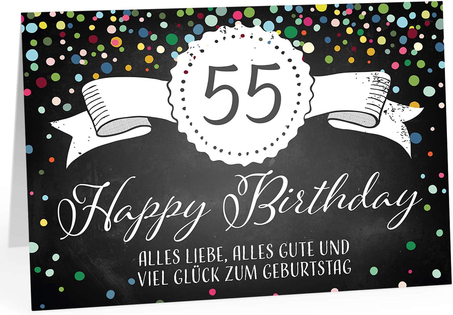Große Glückwunsch Gruß-Karte 55. Geburtstag Design A4 XXL ...